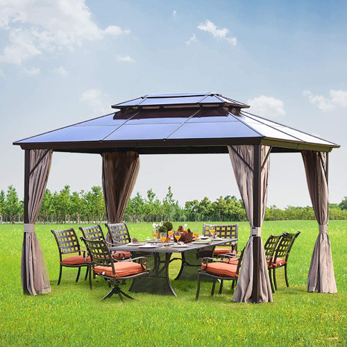 Erommy 13 Ft. W x 10 Ft. D Aluminum Paito Gazebo & Reviews Wayfair